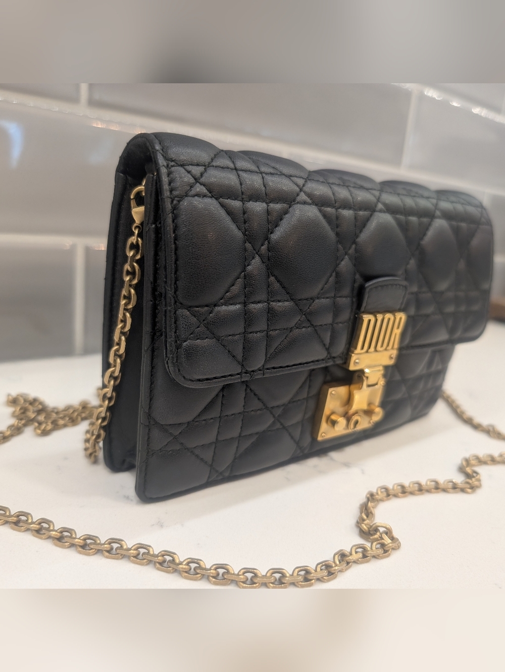 Christian Dior - Dior Addict Quilted Cannage Lambskin Leather Crossbody WOC - Picture 2 of 16